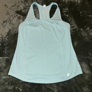 FILA Sport Racerback Tank Top Women's Size Small Light Blue Athletic Activewear